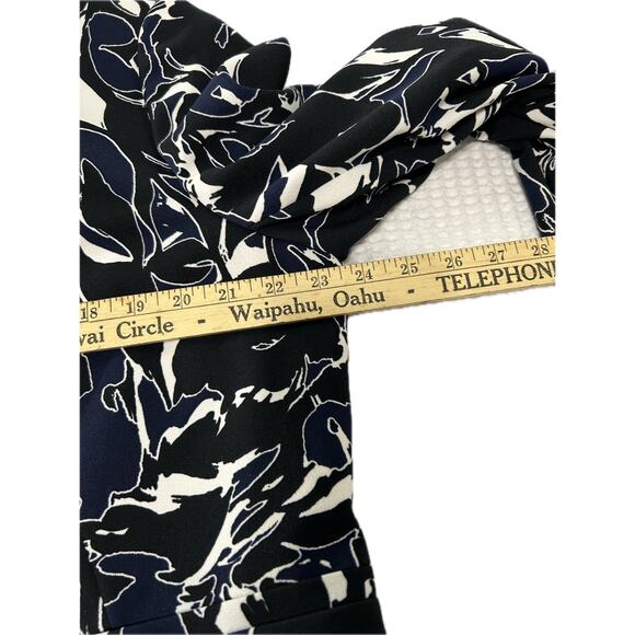 Kasper Print Suit Collarless Open Front Jacket - Picture 6 of 9